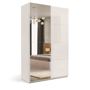 Szafa przesuwna z lustrem 240x150cm kaszmir połysk 756798