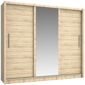 Szafa przesuwna z lustrem 248 cm BALI dąb sonoma 763014