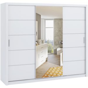 Szafa przesuwna z lustrem 250 BOSCO BO12 biały 296475