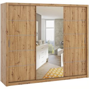 Szafa przesuwna z lustrem 250 BOSCO BO12 dąb artisan 296512