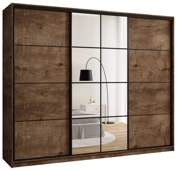 Szafa przesuwna z lustrem 250 cm EDGE lefkas 671455