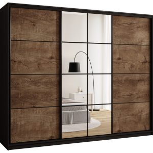 Szafa przesuwna z lustrem 250 cm EDGE loftowa 671485