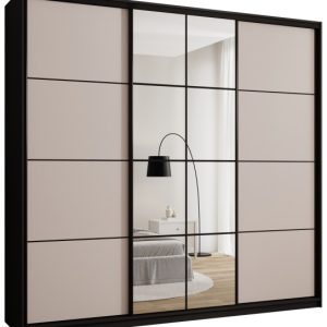 Szafa przesuwna z lustrem 250 cm EDGE MAX beż 671360