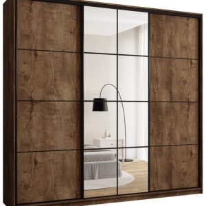 Szafa przesuwna z lustrem 250 cm EDGE MAX dąb lefkas 671481