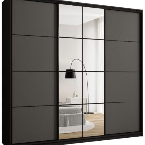 Szafa przesuwna z lustrem 250 cm EDGE MAX grafit 671462