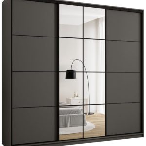 Szafa przesuwna z lustrem 250 cm EDGE MAX grafit 671398