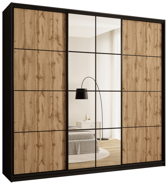 Szafa przesuwna z lustrem 250 cm EDGE MAX loftowa 674941