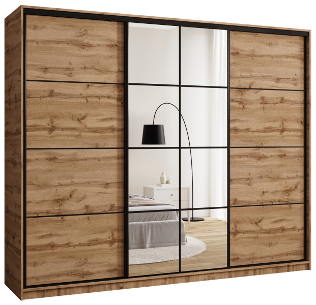 Szafa przesuwna z lustrem 250 cm EDGE wotan 671349