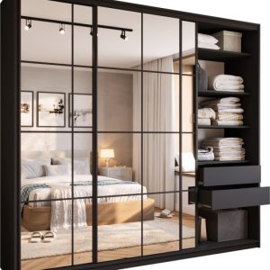 Szafa przesuwna z lustrem 250 cm OPTICA MAX 671482 Szafa przesuwna z lustrem 250 cm OPTICA MAX 671482