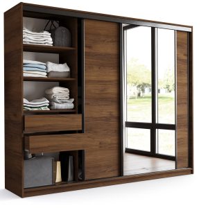 Szafa przesuwna z lustrem 250 LOFT orzech 970219 Szafa przesuwna z lustrem 250 LOFT orzech 970219