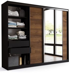 Szafa przesuwna z lustrem 250 LOFT orzech 970208 Szafa przesuwna z lustrem 250 LOFT orzech 970208