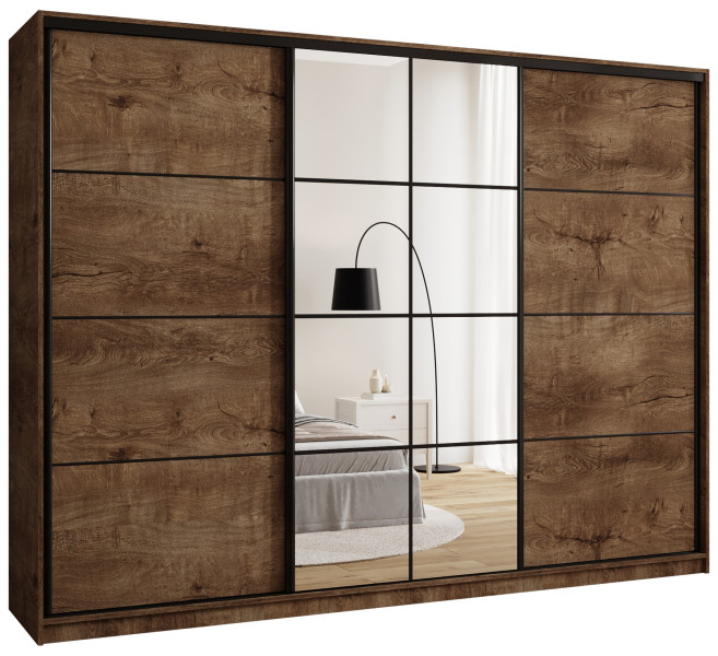 Szafa przesuwna z lustrem 280 cm EDGE lefkas 671451