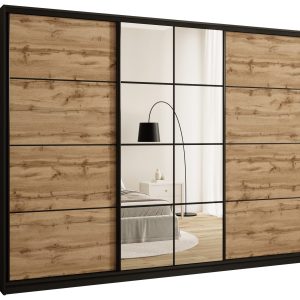 Szafa przesuwna z lustrem 280 cm EDGE loftowa 671368