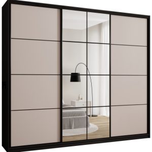 Szafa przesuwna z lustrem 280 cm EDGE MAX beż 671401