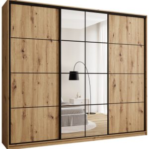 Szafa przesuwna z lustrem 280 cm EDGE MAX dąb artisan 671515