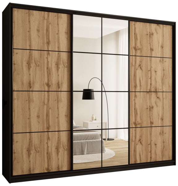 Szafa przesuwna z lustrem 280 cm EDGE MAX loftowa 671394