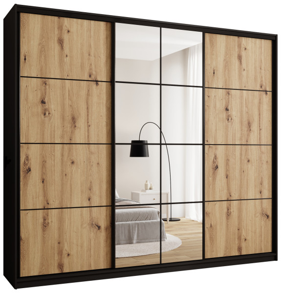 Szafa przesuwna z lustrem 280 cm EDGE MAX loftowa 671497