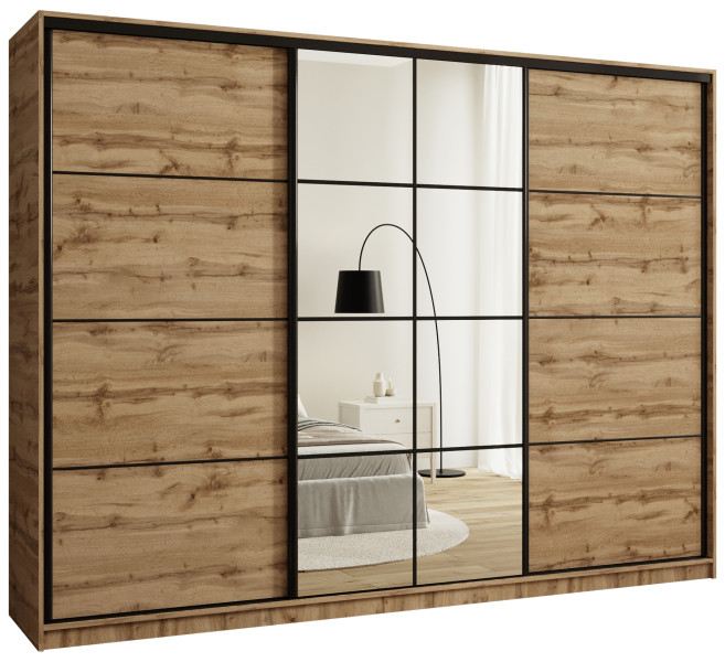 Szafa przesuwna z lustrem 280 cm EDGE wotan 671384