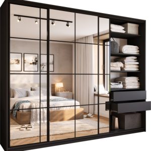 Szafa przesuwna z lustrem 280 cm OPTICA MAX 671448 Szafa przesuwna z lustrem 280 cm OPTICA MAX 671448