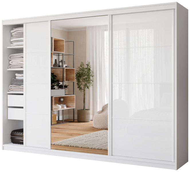Szafa przesuwna z lustrem 280 cm VITA 960182
