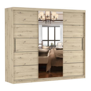Szafa przesuwna z lustrem Alba 250 Dąb artisan/Dąb artisan 732125 Szafa przesuwna z lustrem Alba 250 Dąb artisan/Dąb artisan 732125