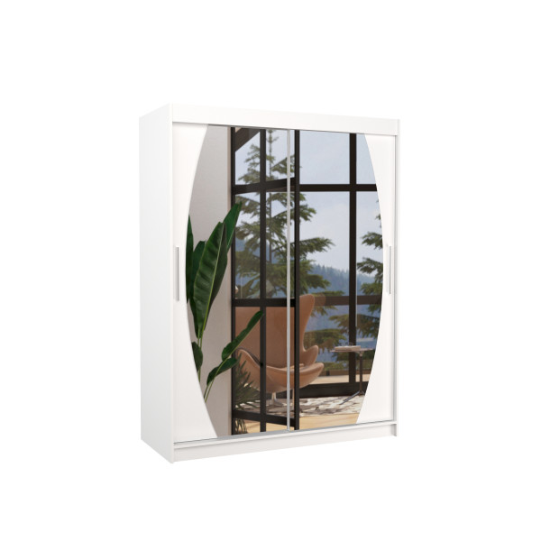 Szafa przesuwna z lustrem ALEN 150 White 1019551