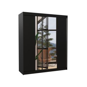 Szafa przesuwna z lustrem BALANCE 180 Black 1019546 Szafa przesuwna z lustrem BALANCE 180 Black 1019546