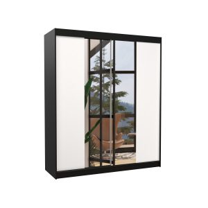 Szafa przesuwna z lustrem BALANCE 180 Black 1019529 Szafa przesuwna z lustrem BALANCE 180 Black 1019529