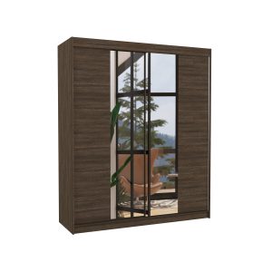 Szafa przesuwna z lustrem BALANCE 180 Choco 1019464 Szafa przesuwna z lustrem BALANCE 180 Choco 1019464