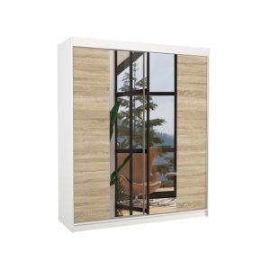 Szafa przesuwna z lustrem BALANCE 180 White 1019512 Szafa przesuwna z lustrem BALANCE 180 White 1019512
