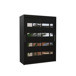 Szafa przesuwna z lustrem BALTIC 150 Black 1005978 Szafa przesuwna z lustrem BALTIC 150 Black 1005978