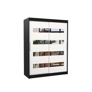 Szafa przesuwna z lustrem BALTIC 150 Black 1005855 Szafa przesuwna z lustrem BALTIC 150 Black 1005855