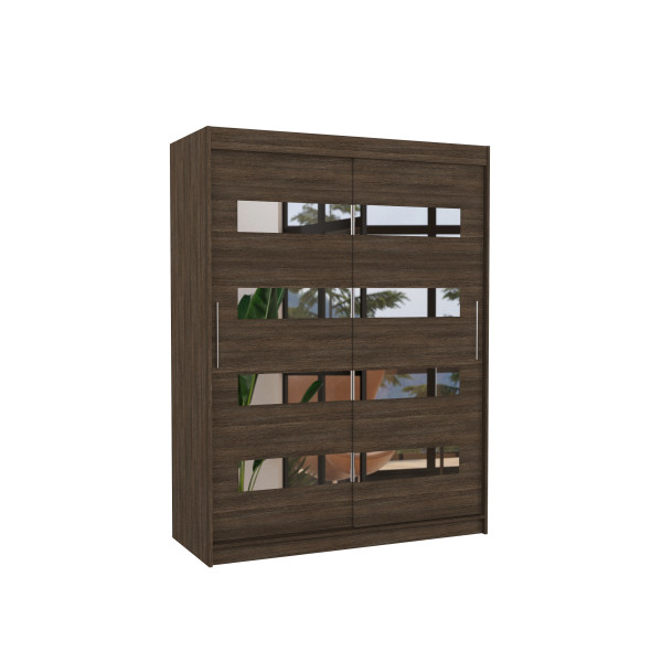 Szafa przesuwna z lustrem BALTIC 150 Choco 1005799