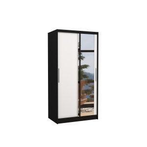 Szafa przesuwna z lustrem BAROS 100 Black 1018093