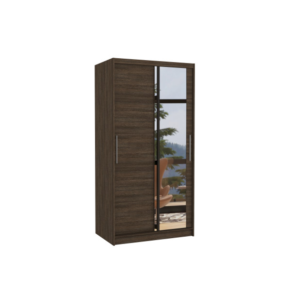 Szafa przesuwna z lustrem BAROS 100 Choco 1018098