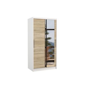 Szafa przesuwna z lustrem BAROS 100 White 1018080