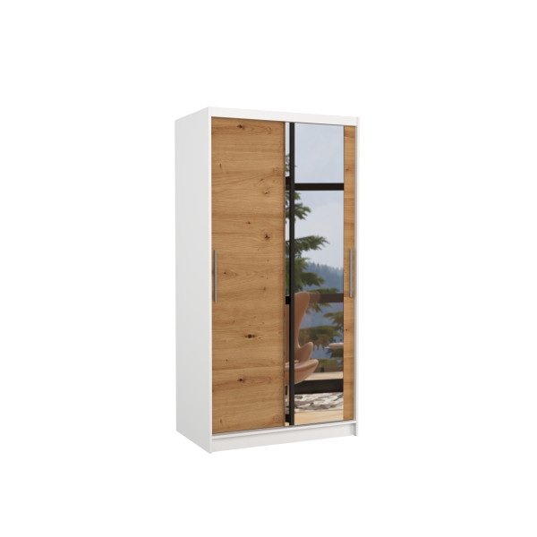 Szafa przesuwna z lustrem BAROS 100 White 1018043