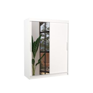 Szafa przesuwna z lustrem BIANCO 150 White 1012317 Szafa przesuwna z lustrem BIANCO 150 White 1012317