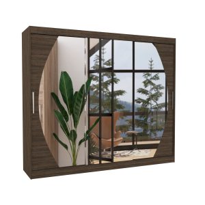 Szafa przesuwna z lustrem CAMBE 250 Choco 1012323 Szafa przesuwna z lustrem CAMBE 250 Choco 1012323