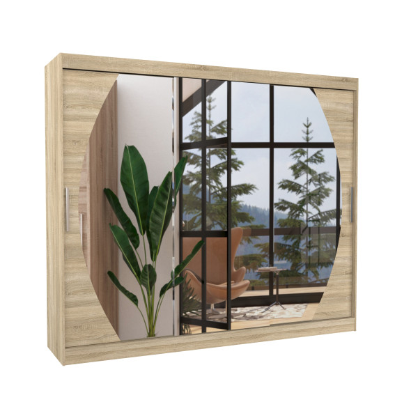 Szafa przesuwna z lustrem CAMBE 250 Sonoma 1018631