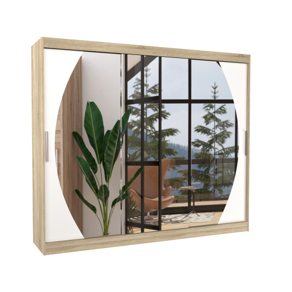 Szafa przesuwna z lustrem CAMBE 250 Sonoma 1012334
