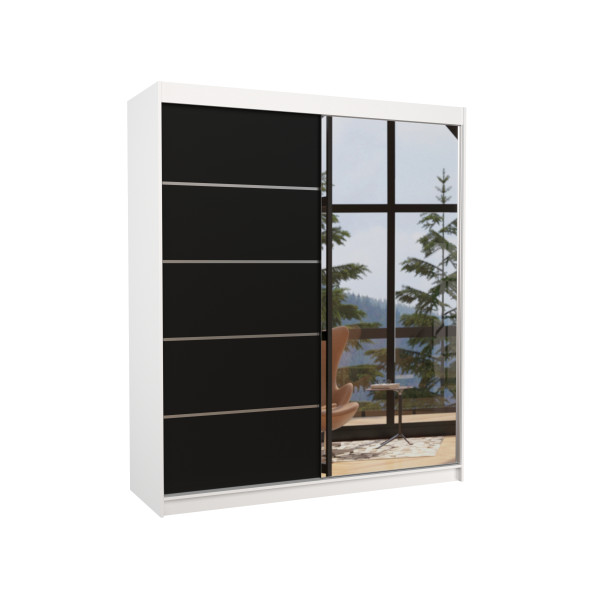 Szafa przesuwna z lustrem CARO 180 White 1012188