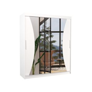 Szafa przesuwna z lustrem CHARLOTTE 180 White 1018585 Szafa przesuwna z lustrem CHARLOTTE 180 White 1018585