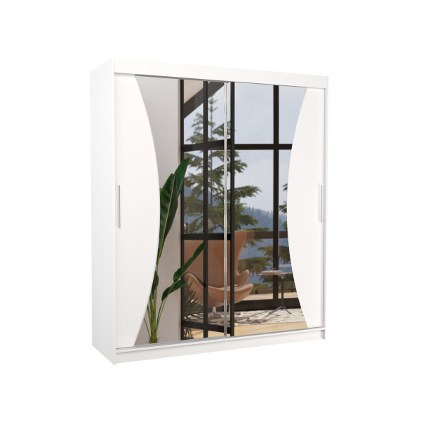 Szafa przesuwna z lustrem CHARLOTTE 180 White 1018585
