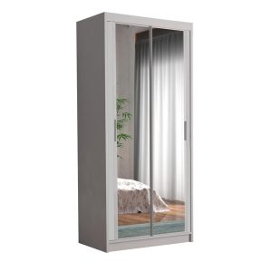 Szafa przesuwna z lustrem CHARLOTTE MINI 90 / biały + biały 465941 Szafa przesuwna z lustrem CHARLOTTE MINI 90 / biały + biały 465941
