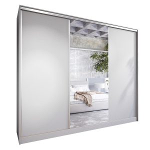 Szafa przesuwna z lustrem CORIA A 270 szara 236464 Szafa przesuwna z lustrem CORIA A 270 szara 236464