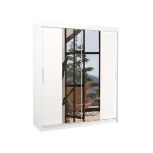 Szafa przesuwna z lustrem DALLAS 180 White 1018217 Szafa przesuwna z lustrem DALLAS 180 White 1018217