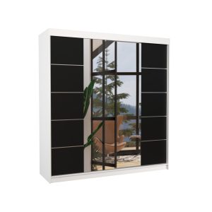 Szafa przesuwna z lustrem DALMATIA 200 White 1018680 Szafa przesuwna z lustrem DALMATIA 200 White 1018680