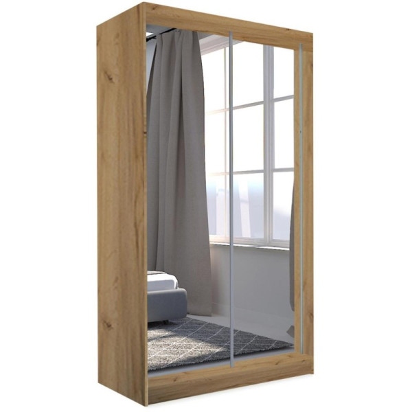 Szafa przesuwna z lustrem DEBRA 150 cm dąb artisan 328639