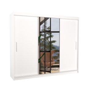 Szafa przesuwna z lustrem DENIS 250 White 1006024 Szafa przesuwna z lustrem DENIS 250 White 1006024